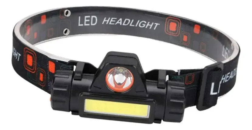 Linterna Led Minera Cabeza 80w Recargable Estuche Banda Liga