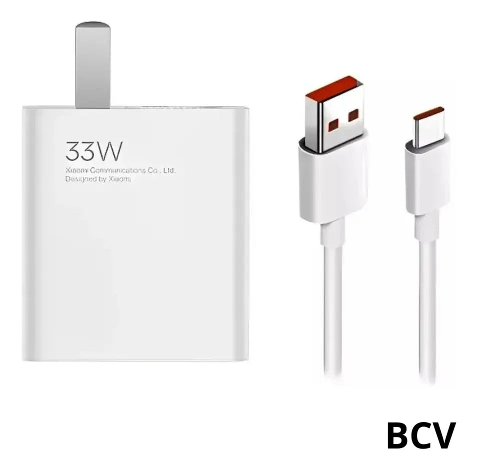 Cargador Xiaomi Original 33w Tipo C Carga Rápida Con Cable