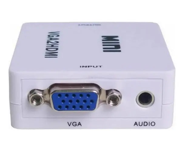 Adaptador Convertidor de VGA a HDMI (Blanco)