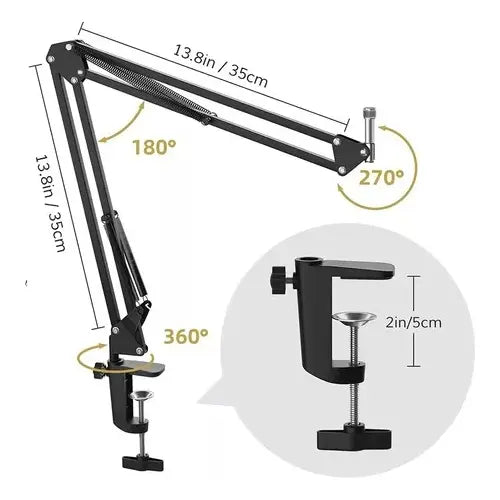 Micrófono Profesional Condensador Bm-800 Brazo Extensible