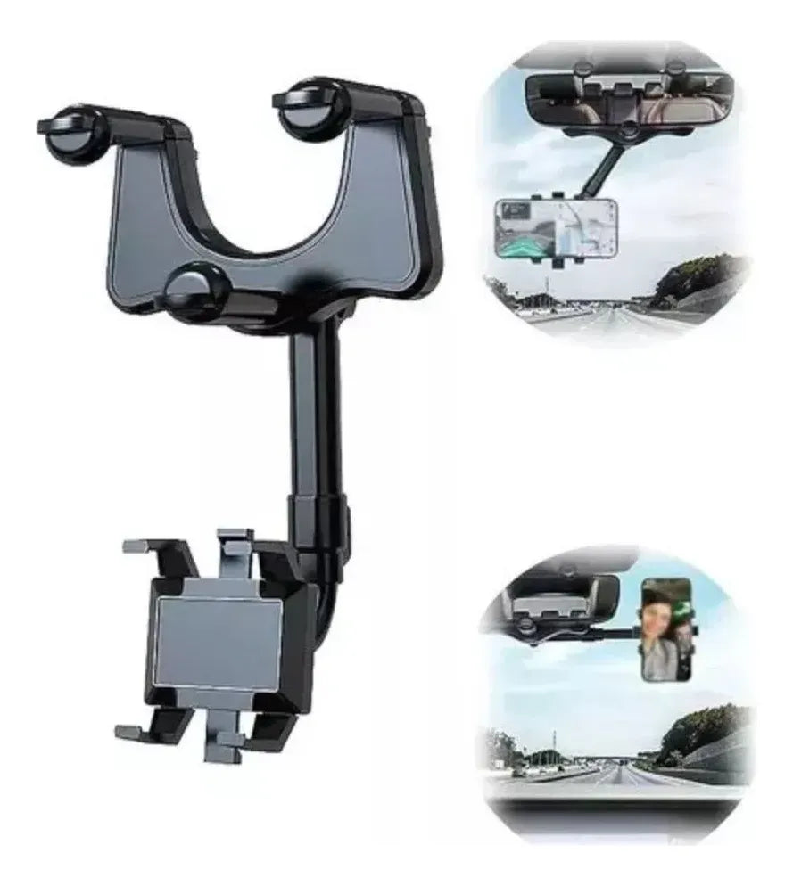 Base Celular Ajustable De Retrovisor Carro Soporte Movible