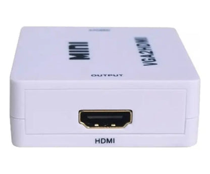 Adaptador Convertidor de VGA a HDMI (Blanco)