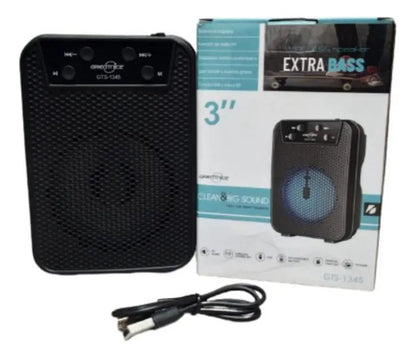 Corneta Gts-1271 Recargable Usb Portátil Bluetooth Radio Sd