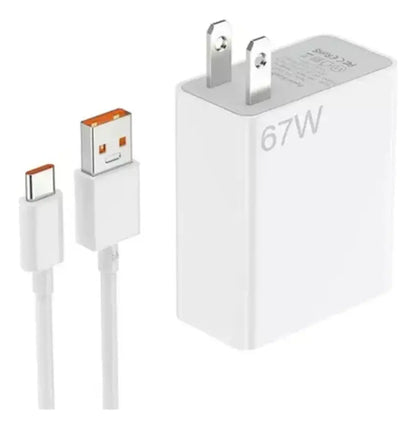 Cargador Completo 67w Carga Rapida Usb A Tipo C Turbo