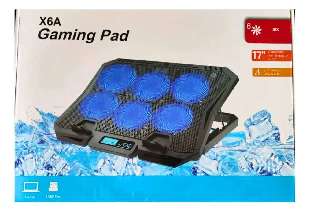 Base Fancooler Laptop Ventilador Rgb Ajustable 6 Niveles Usb