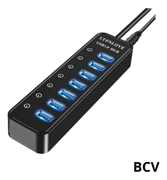 Hub Adaptador Multipuertos Usb 3.0 7 Puertos Pc Laptop