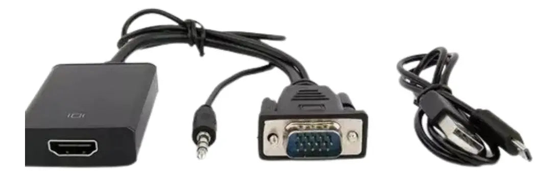 Adaptador Vga A Hdmi Macho Hembra Puerto Audio Convertidor