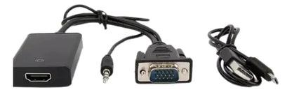 Adaptador Vga A Hdmi Macho Hembra Puerto Audio Convertidor