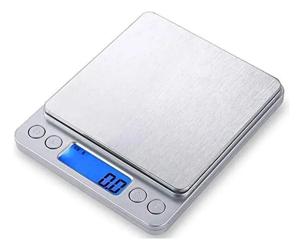 Balanza Gramera Peso Bascula Digital Led 0.01-3000gr Cromada